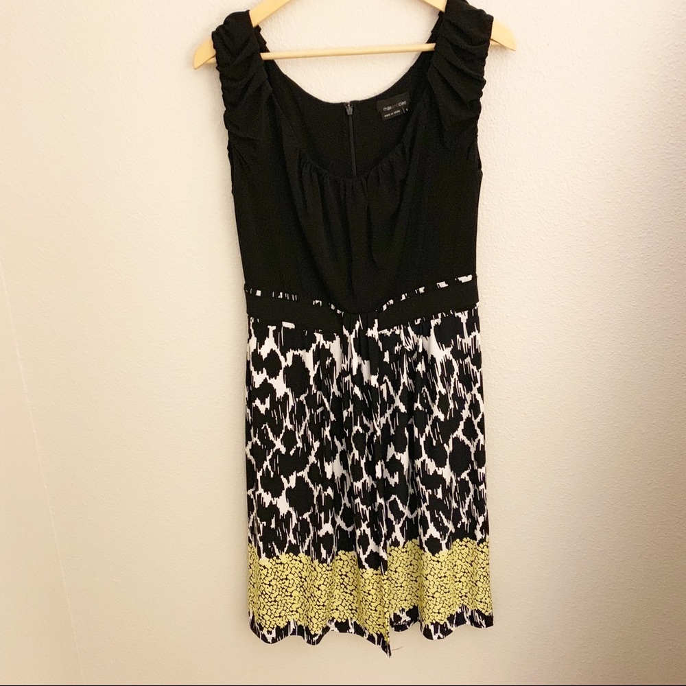 Max & Cleo Black & Yellow Dress - Size 12